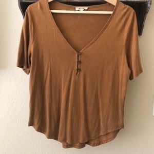 Madewell Copper/Rust Henley Tee